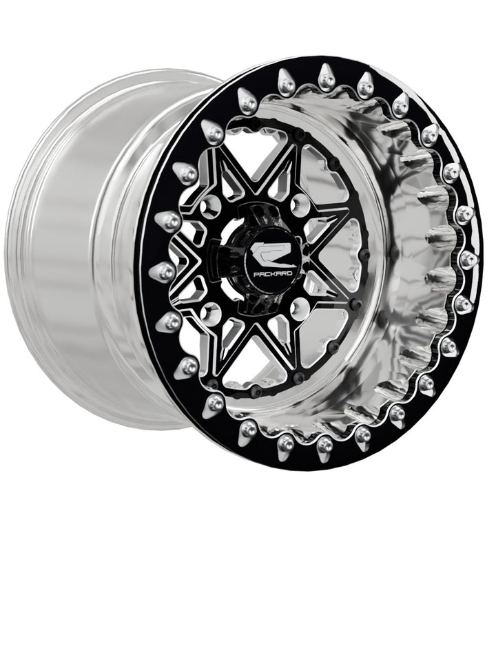 V2 Super Star - FF Forged Polished Beadlock - Gloss Black - 15x11 | 4x156 / Contrast Machined V.1
