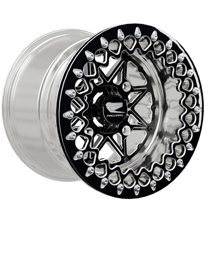 V2 Super Star - FF Forged Polished Beadlock - Gloss Black - 15x11 | 4x156 / Contrast Machined V.2