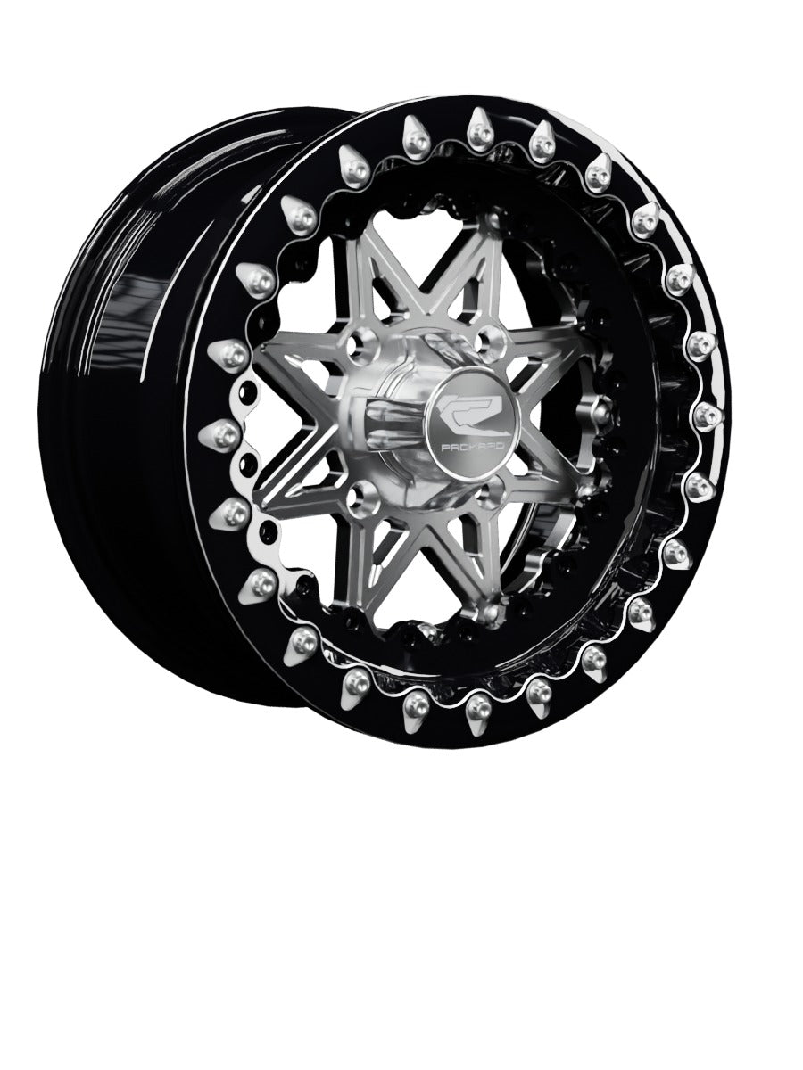 V2 Super Star - FF Forged Beadlock - Silver - 15x7 | 4x136 / Contrast Machined V.1 / Yes