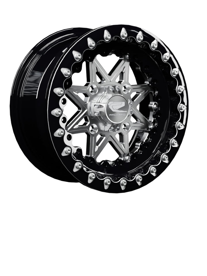 V2 Super Star - FF Forged Beadlock - Silver - 15x7 | 4x136 / Contrast Machined V.1 / No