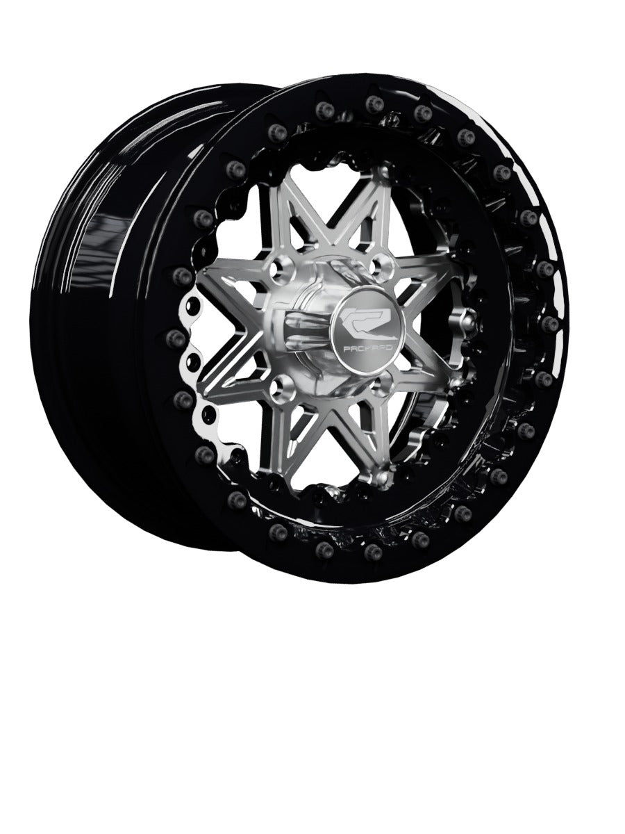 V2 Super Star - FF Forged Beadlock - Silver - 15x7 | 4x136 / Gloss Black V.1 / Yes