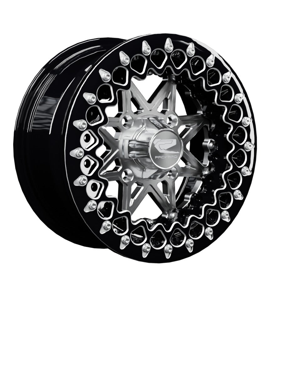 V2 Super Star - FF Forged Beadlock - Silver - 15x7 | 4x136 / Contrast Machined V.2 / Yes