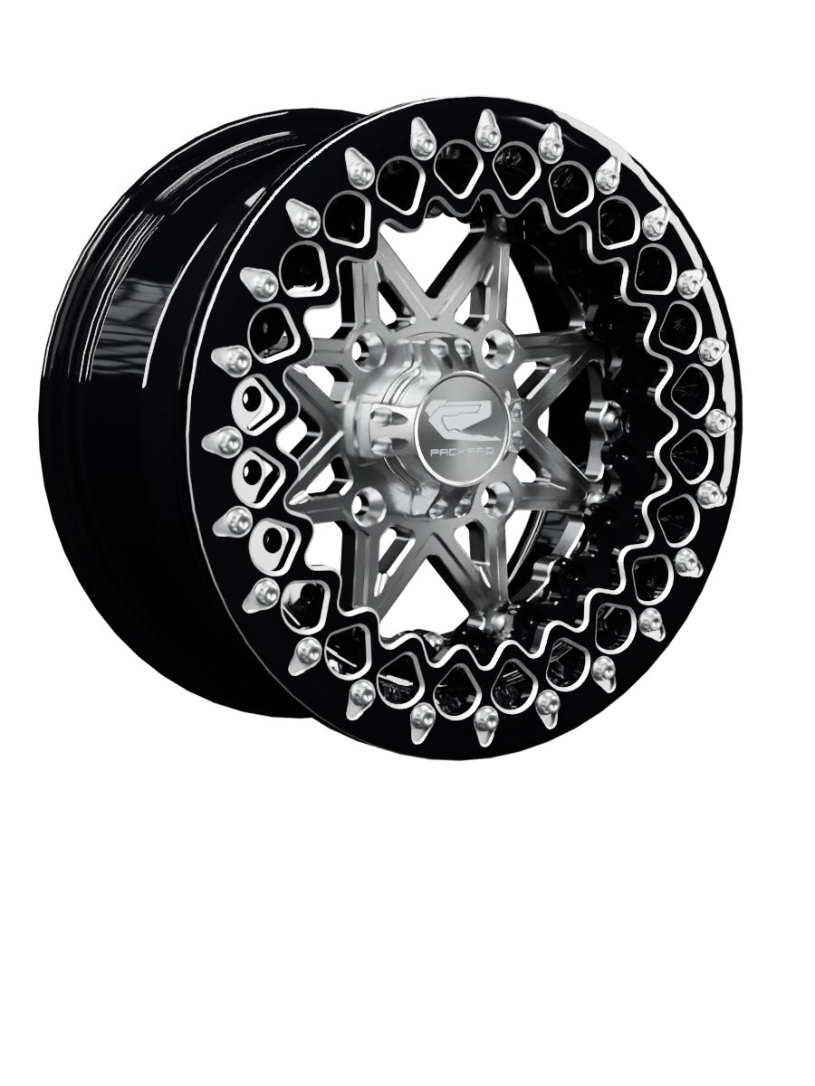 V2 Super Star - FF Forged Beadlock - Silver - 15x7 | 4x136 / Contrast Machined V.2 / No