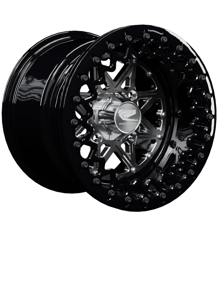 V2 Super Star - FF Forged Beadlock - Silver - 15x11 | 4x136 / Gloss Black V.2 / Yes