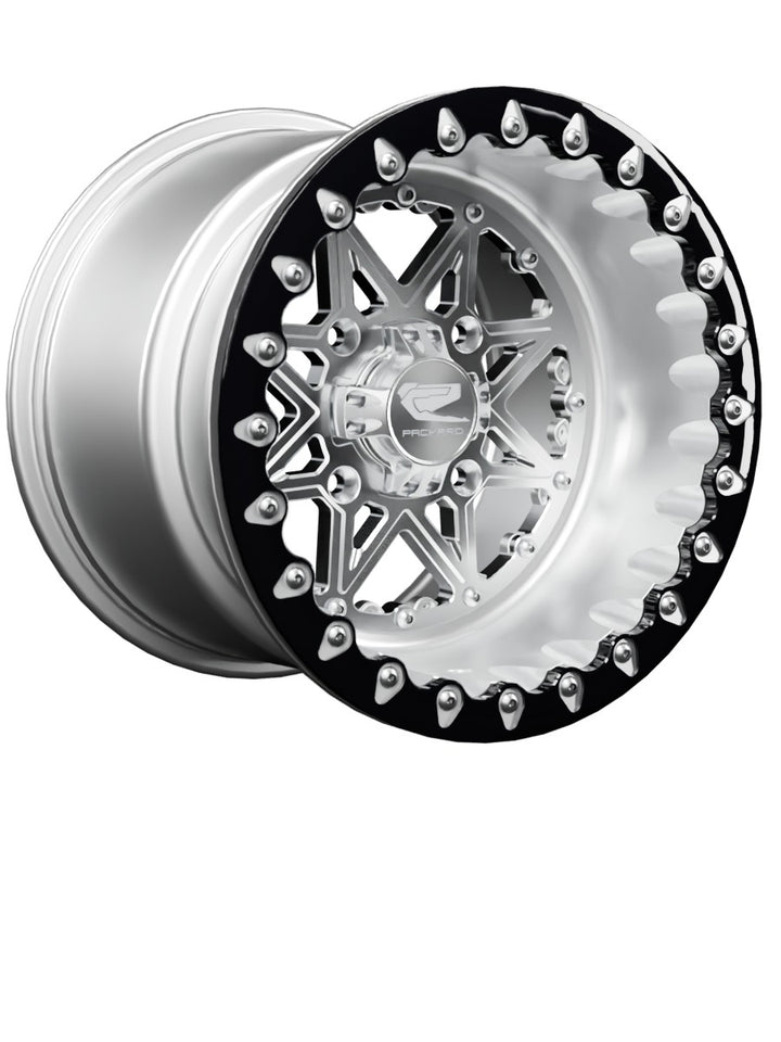V2 - FF Forged Polished Beadlock - Silver - 15x11 | 4x136 / Contrast Machined V.1