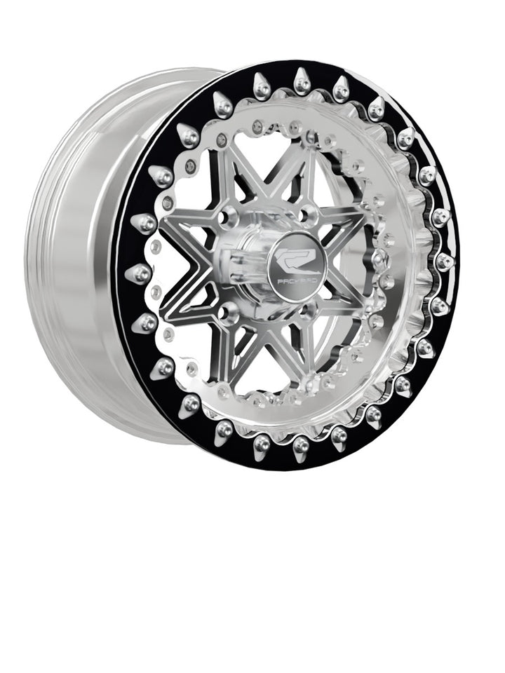 V2 - FF Forged Polished Beadlock - Silver - 15x7 | 4x136 / Contrast Machined V.1 / Spinner cap