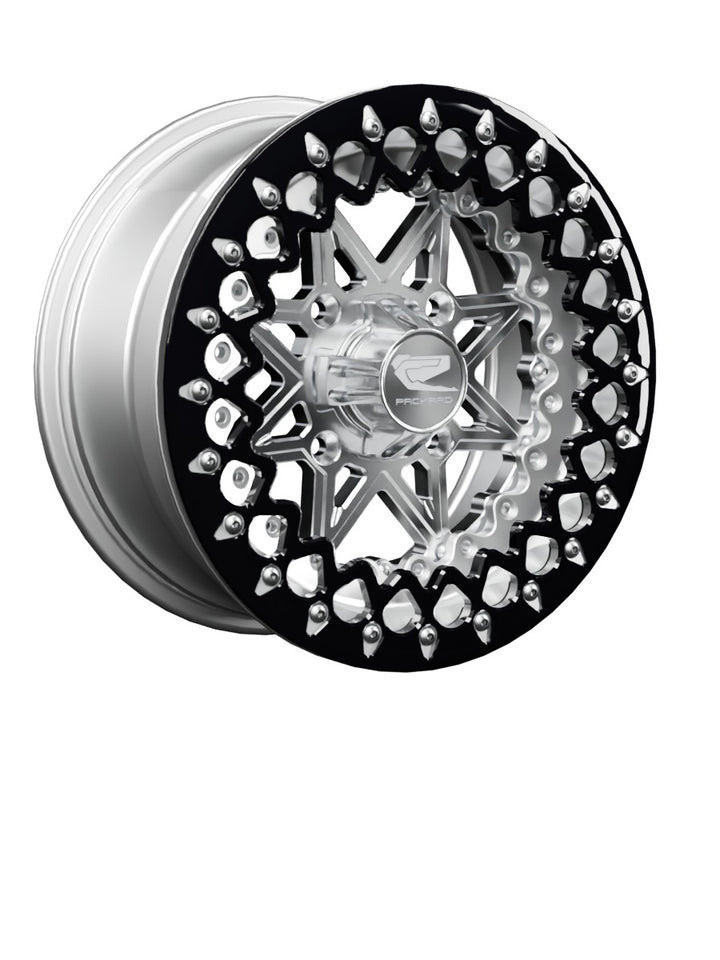 V2 - FF Forged Polished Beadlock - Silver - 15x7 | 4x136 / Contrast Machined V.2 / Spinner cap