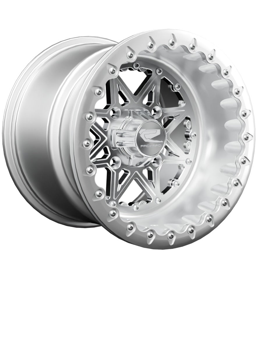V2 - FF Forged Polished Beadlock - Silver - 15x11 | 4x136 / Polished V.1 / Spinner cap
