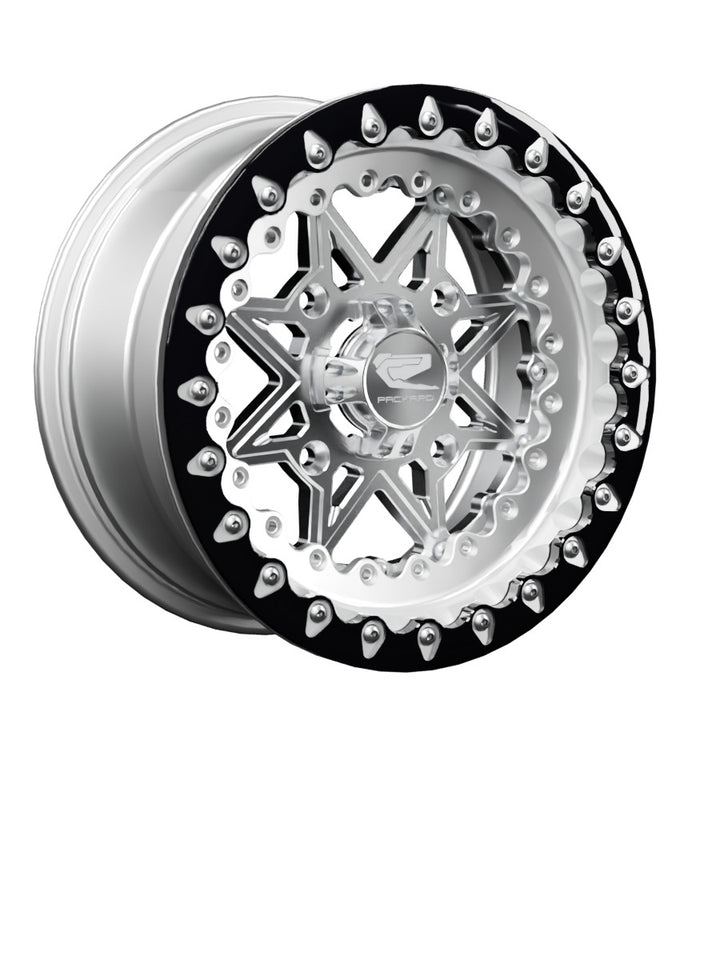 V2 - FF Forged Polished Beadlock - Silver - 15x7 | 4x156 / Contrast Machined V.1