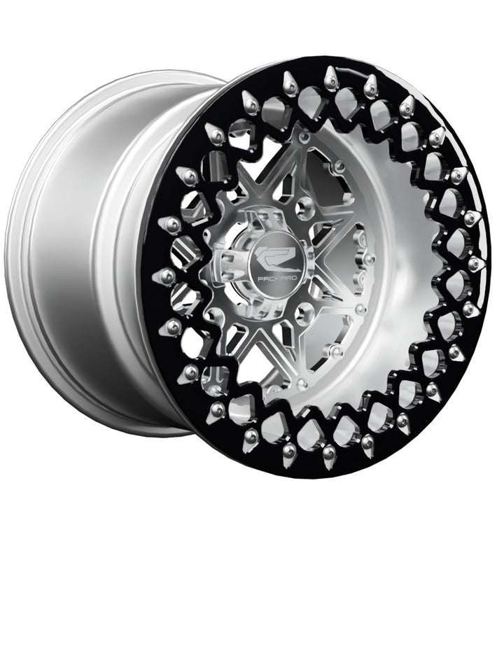 V2 - FF Forged Polished Beadlock - Silver - 15x11 | 4x156 / Contrast Machined V.2