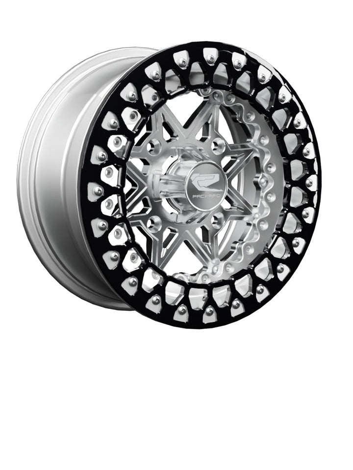 V2 - FF Forged Polished Beadlock - Silver - 15x7 | 4x156 / Contrast Machined V.3 / Spinner cap