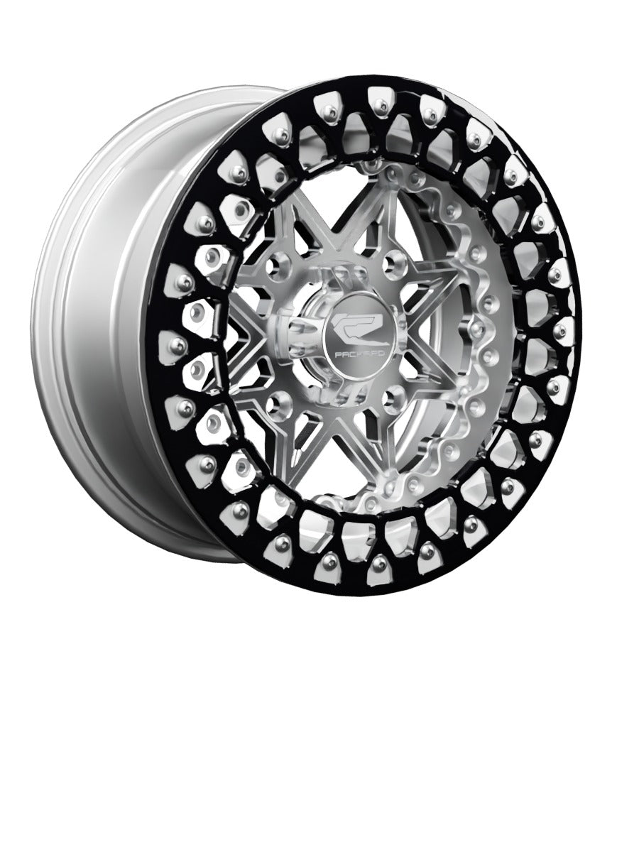 V2 - FF Forged Polished Beadlock - Silver - 15x7 | 4x156 / Contrast Machined V.3