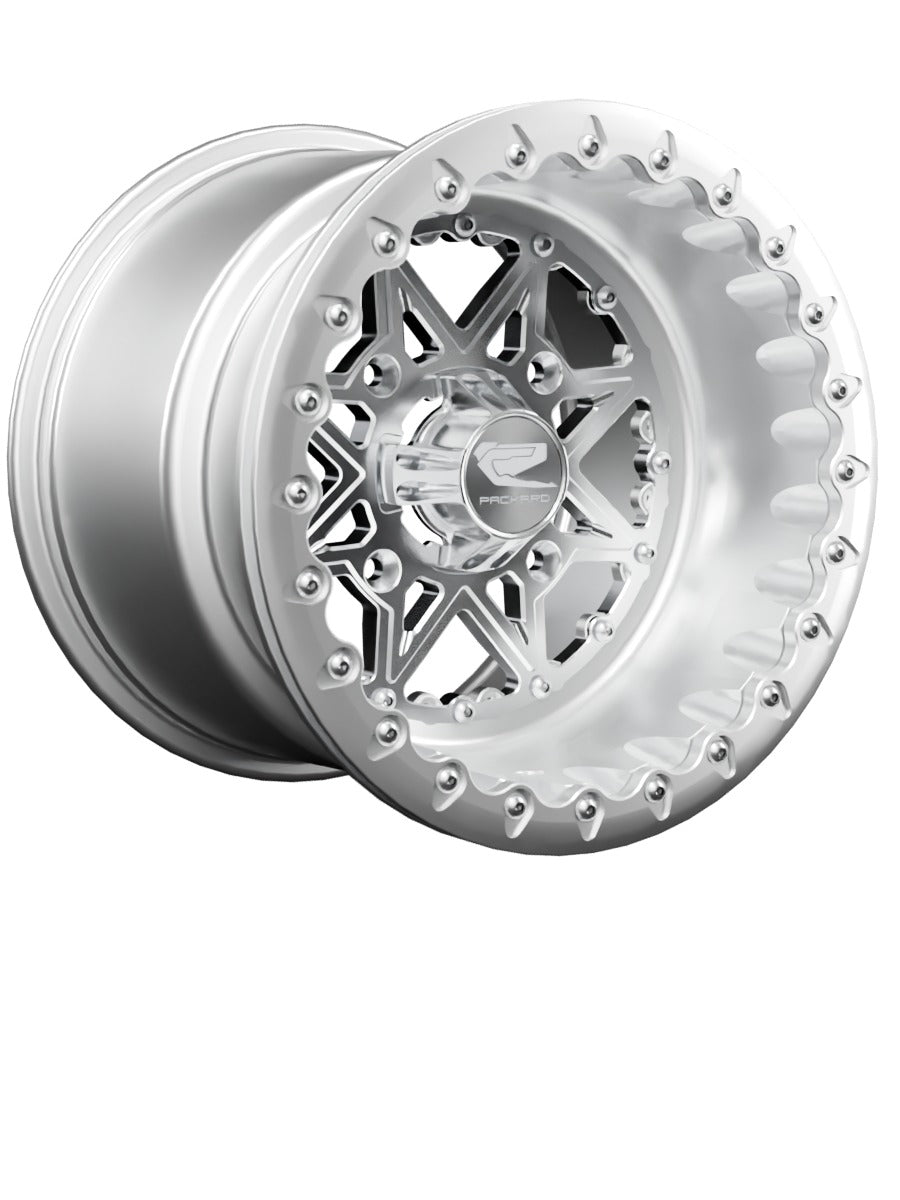 V2 - FF Forged Polished Beadlock - Silver - 15x11 | 4x156 / Polished V.1 / Spinner cap