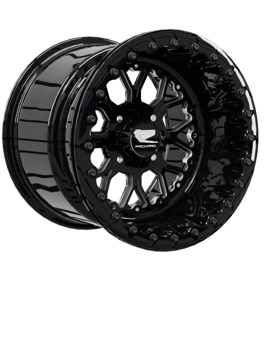 Wishbone - FF Forged Beadlock - Gloss Black 4x110 - 15x11 | 4x110 / Gloss Black V.1