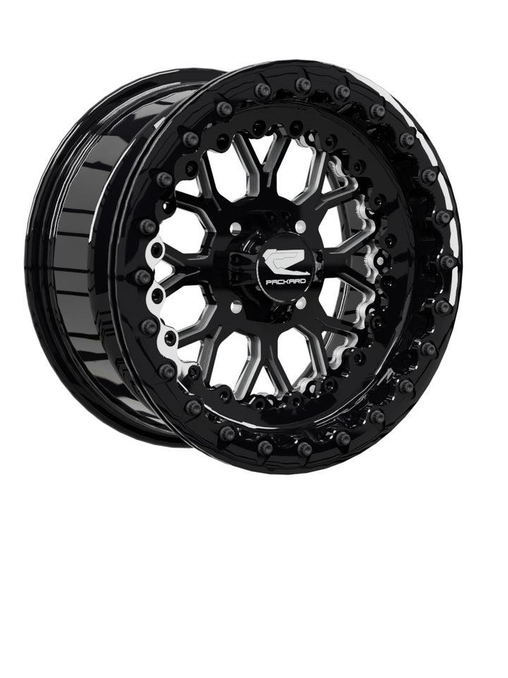 Wishbone - FF Forged Beadlock - Gloss Black 4x110 - 15x7 | 4x110 / Gloss Black V.1