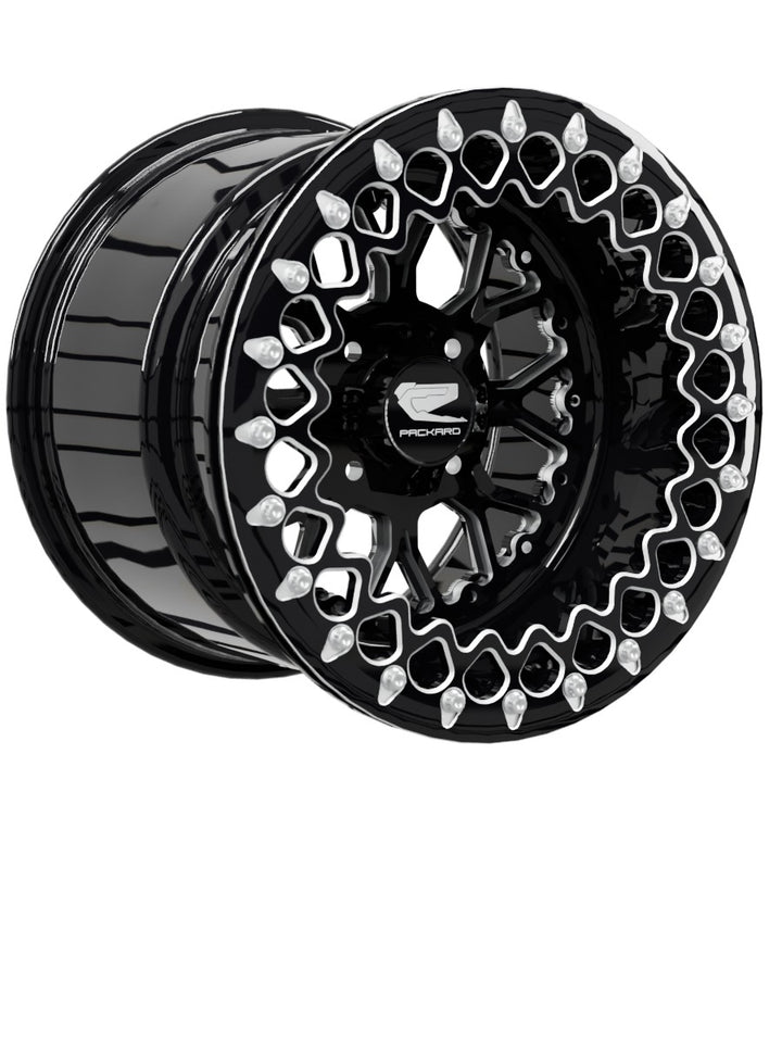 Wishbone - FF Forged Beadlock - Gloss Black 4x110 - 15x11 | 4x110 / Contrast Machined V.2