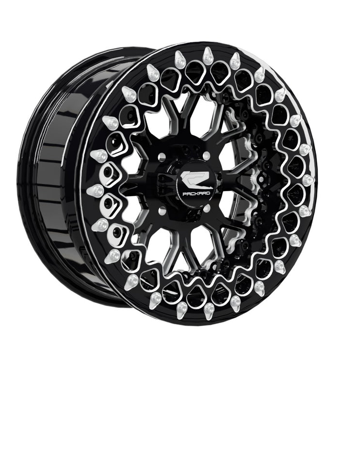 Wishbone - FF Forged Beadlock - Gloss Black 4x110 - 15x7 | 4x110 / Contrast Machined V.2