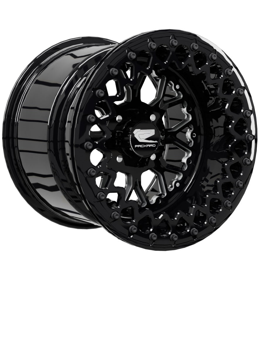 Wishbone - FF Forged Beadlock - Gloss Black 4x110 - 15x11 | 4x110 / Gloss Black V.2