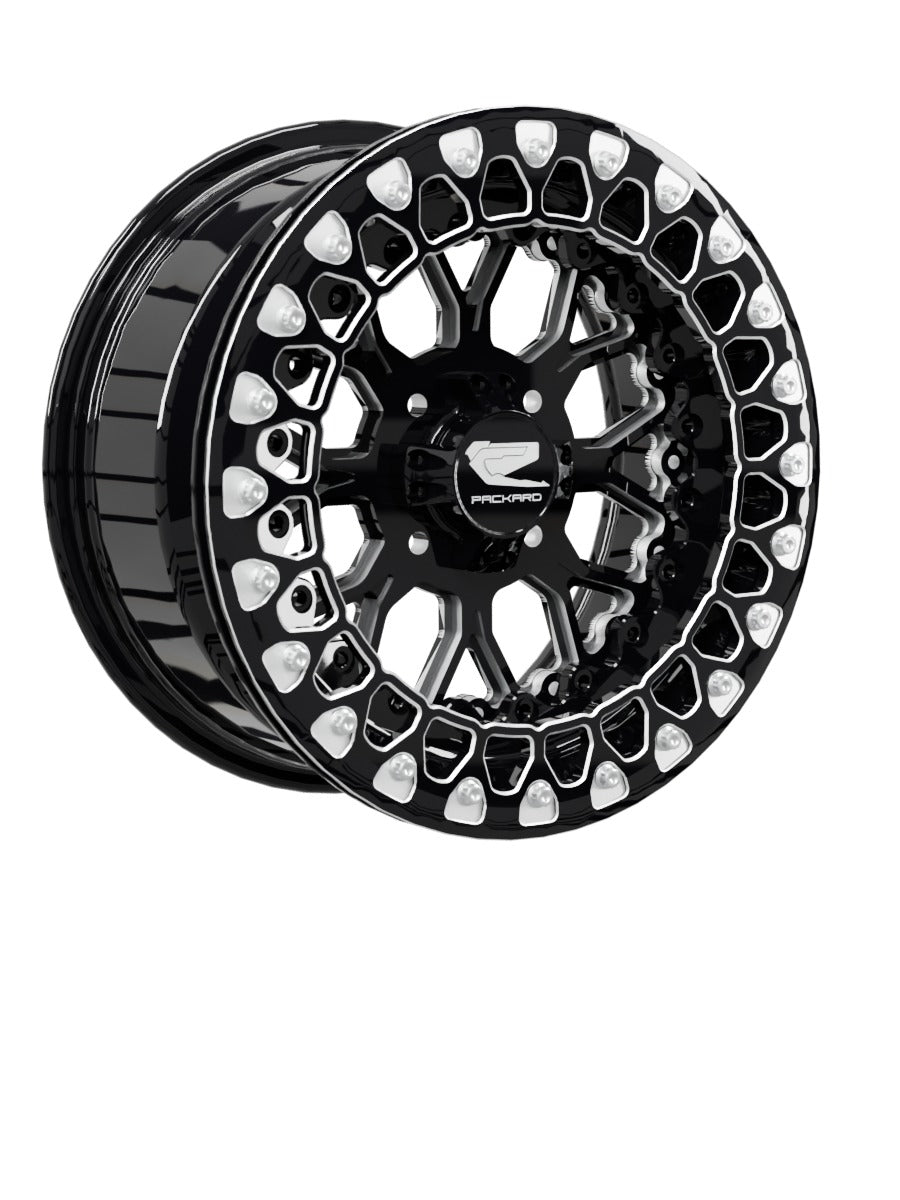 Wishbone - FF Forged Beadlock - Gloss Black 4x110 - 15x7 | 4x110 / Contrast Machined V.3