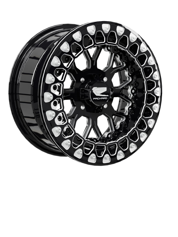 Wishbone - FF Forged Beadlock - Gloss Black 4x110 - 15x7 | 4x110 / Contrast Machined V.3