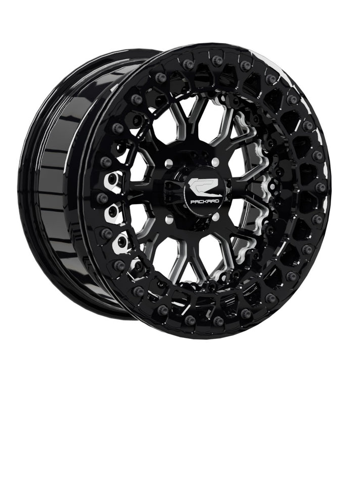 Wishbone - FF Forged Beadlock - Gloss Black 4x110 - 15x7 | 4x110 / Gloss Black V.3
