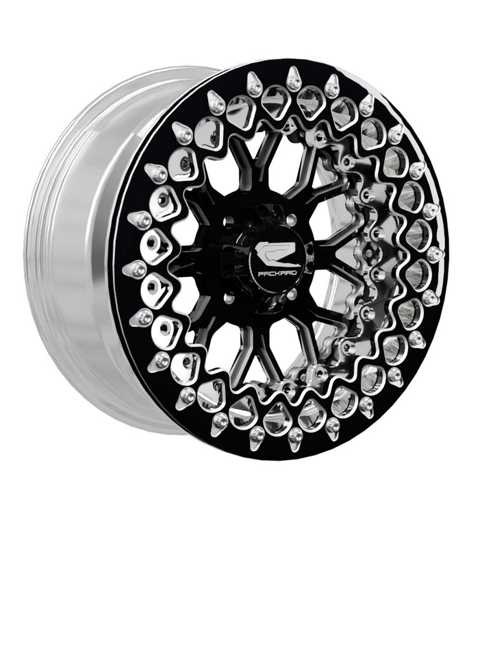 Wishbone - FF Forged Polished Beadlock - Gloss Black 4x110 - 15x7 | 4x110 / Contrast Machined V.2