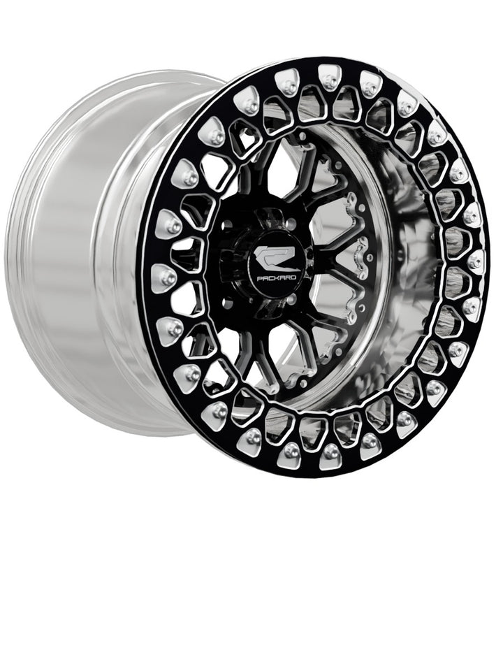 Wishbone - FF Forged Polished Beadlock - Gloss Black 4x110 - 15x11 | 4x110 / Contrast Machined V.3