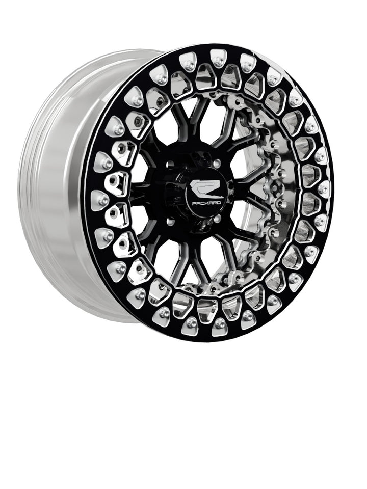 Wishbone - FF Forged Polished Beadlock - Gloss Black 4x110 - 15x7 | 4x110 / Contrast Machined V.3