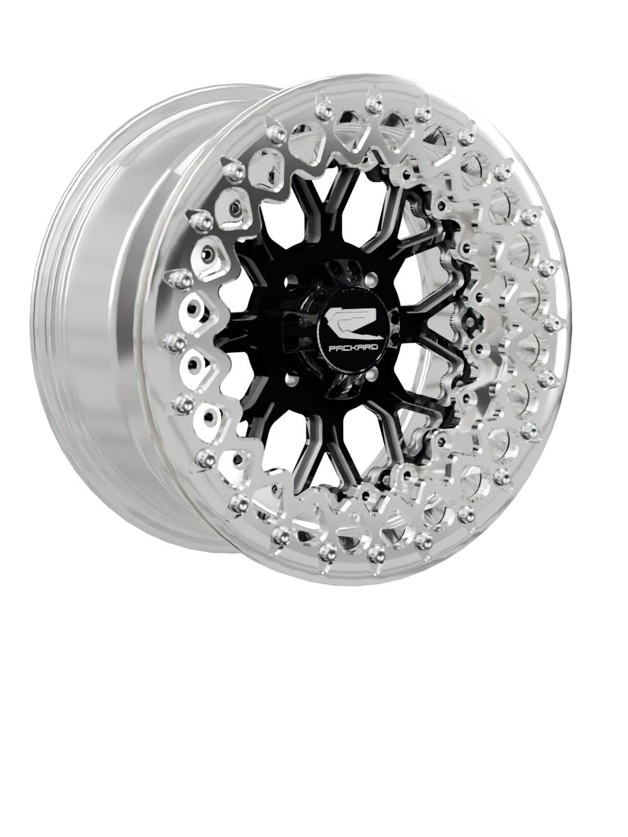 Wishbone - FF Forged Polished Beadlock - Gloss Black 4x110 - 15x7 | 4x110 / Polished V.2