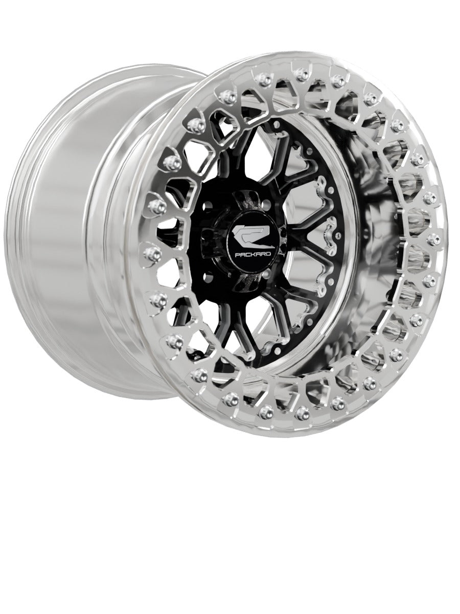 Wishbone - FF Forged Polished Beadlock - Gloss Black 4x110 - 15x11 | 4x110 / Polished V.3