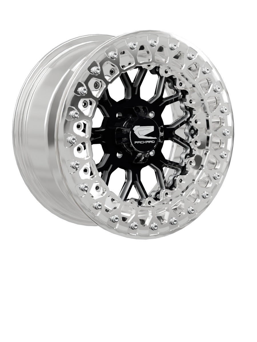 Wishbone - FF Forged Polished Beadlock - Gloss Black 4x110 - 15x7 | 4x110 / Polished V.3