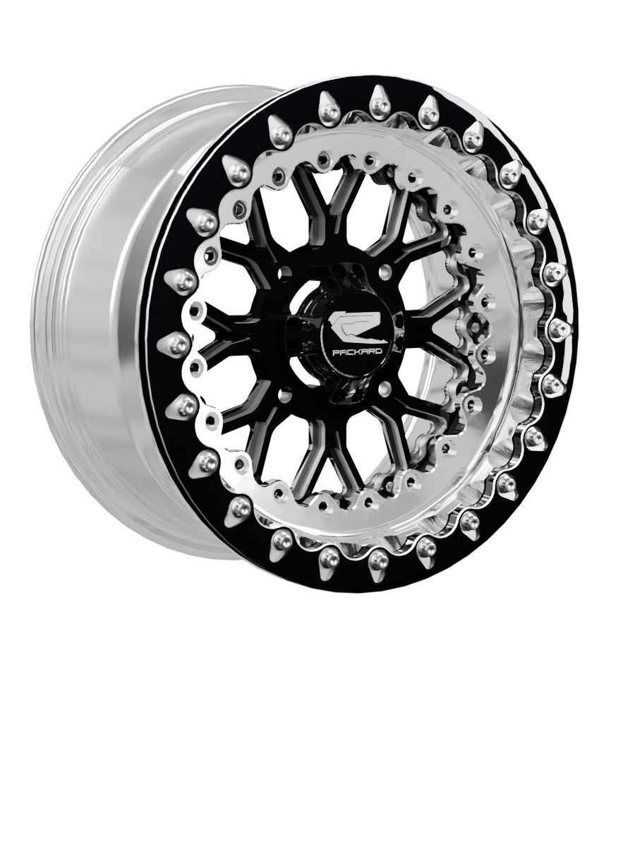 Wishbone - FF Forged Polished Beadlock - Gloss Black - 15x7 | 4x136 / Contrast Machined V.1
