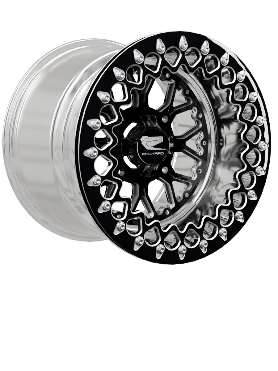 Wishbone - FF Forged Polished Beadlock - Gloss Black - 15x11 | 4x136 / Contrast Machined V.2