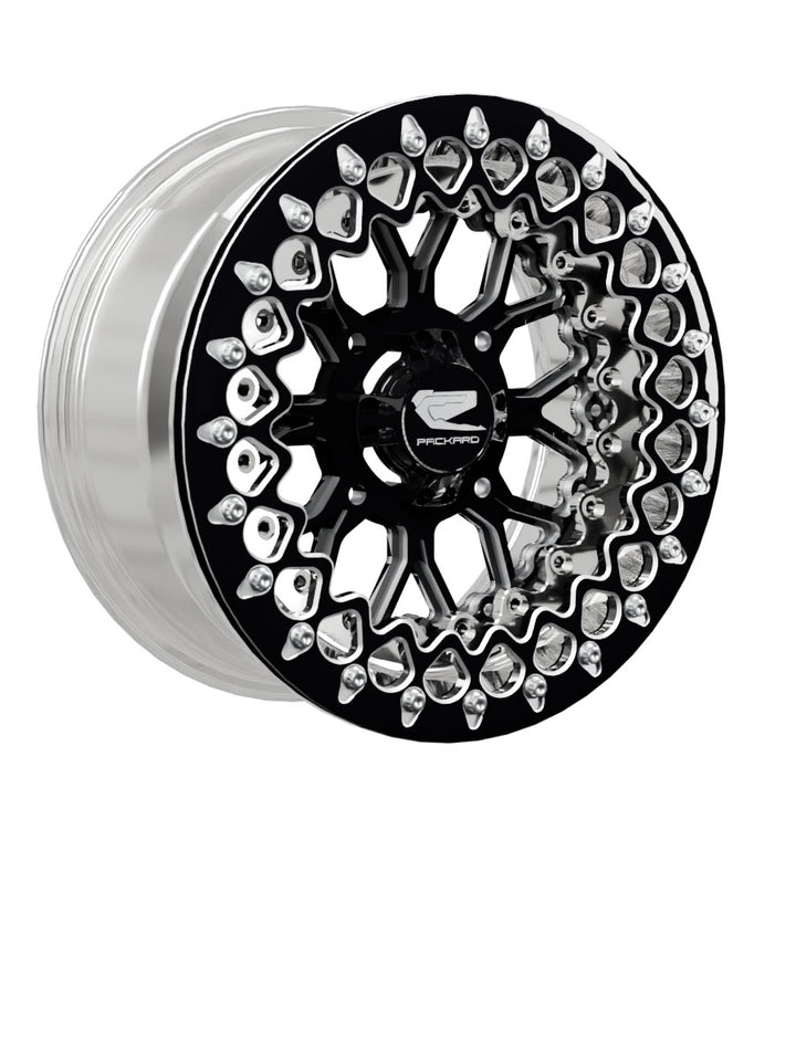 Wishbone - FF Forged Polished Beadlock - Gloss Black - 15x7 | 4x136 / Contrast Machined V.2