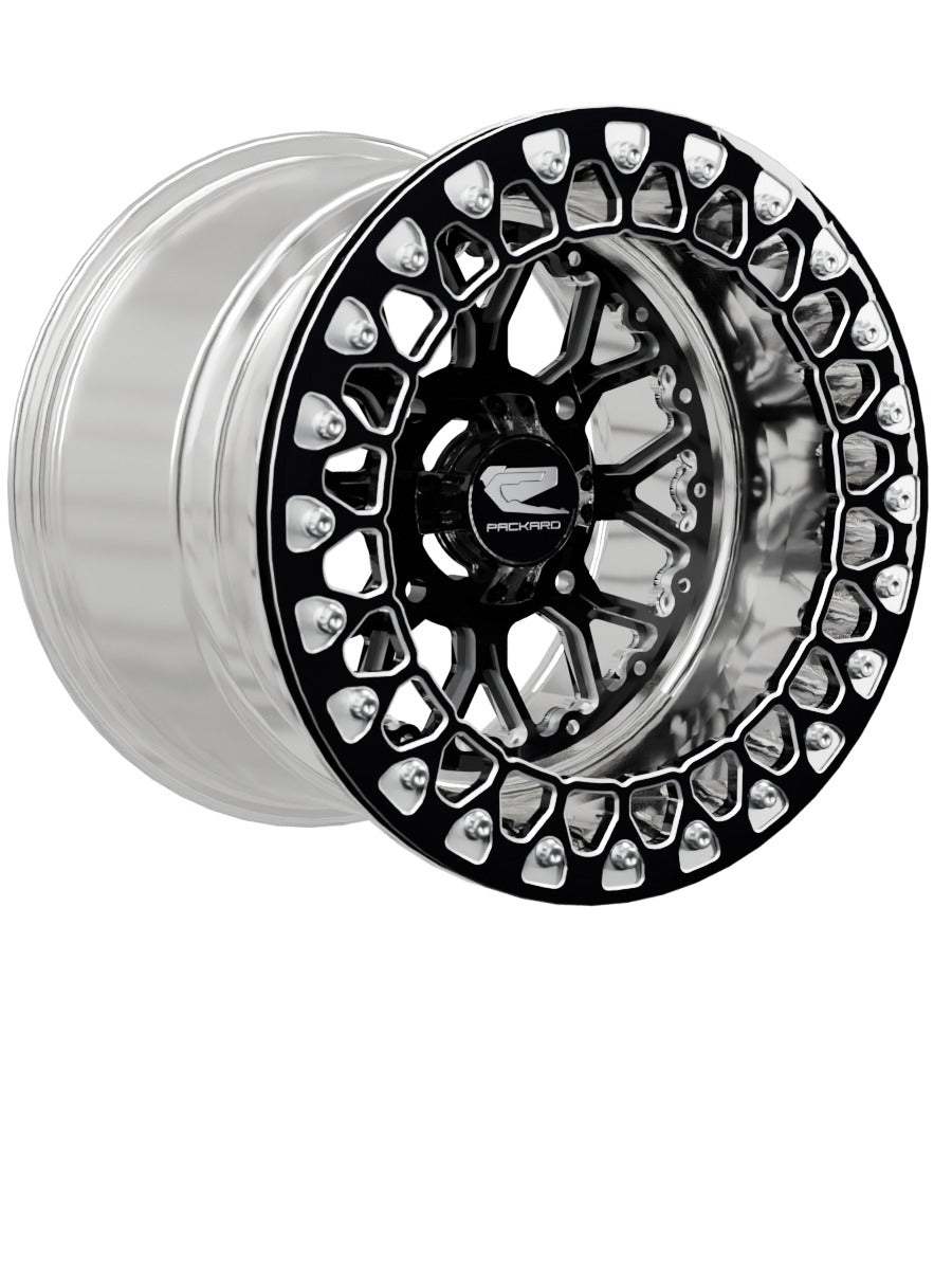Wishbone - FF Forged Polished Beadlock - Gloss Black - 15x11 | 4x136 / Contrast Machined V.3