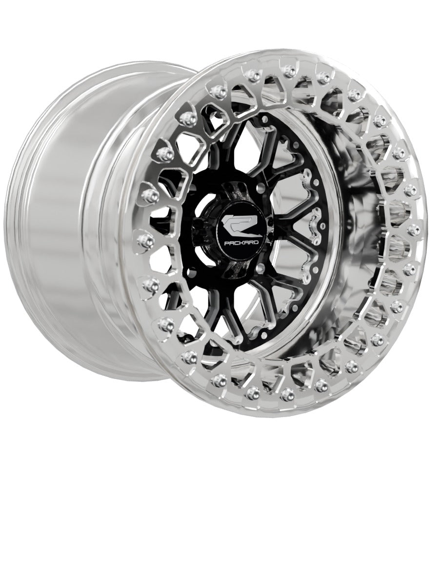 Wishbone - FF Forged Polished Beadlock - Gloss Black - 15x11 | 4x136 / Polished V.3