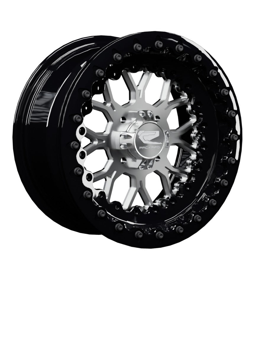 Wishbone - FF Forged Beadlock - Silver 4x110 - 15x7 | 4x110 / Gloss Black V.1 / No