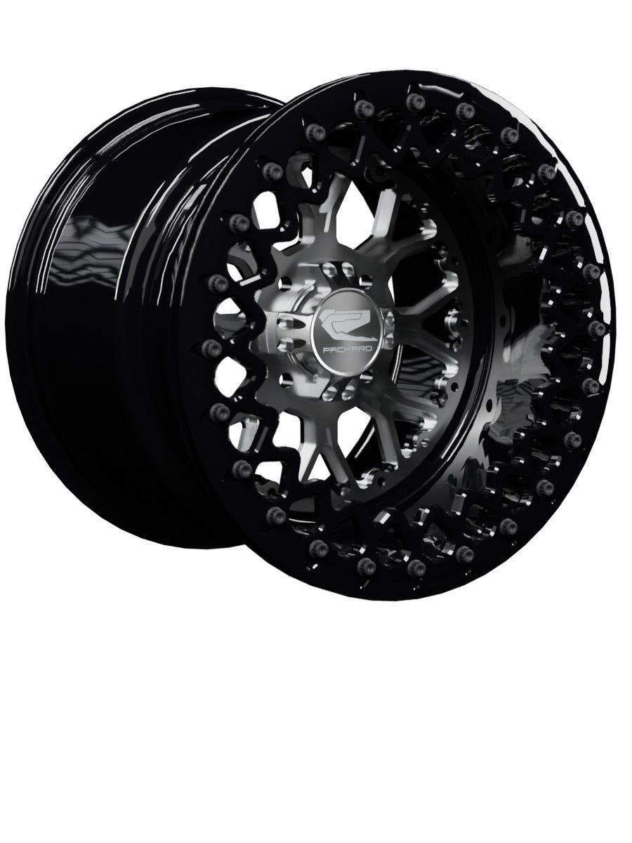 Wishbone - FF Forged Beadlock - Silver 4x110 - 15x11 | 4x110 / Gloss Black V.2 / No