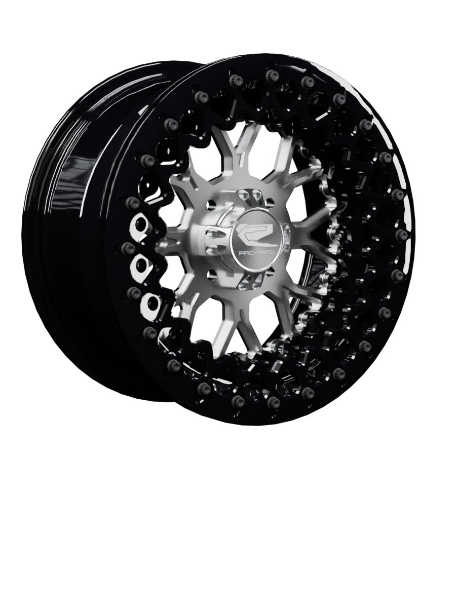 Wishbone - FF Forged Beadlock - Silver 4x110 - 15x7 | 4x110 / Gloss Black V.2 / No