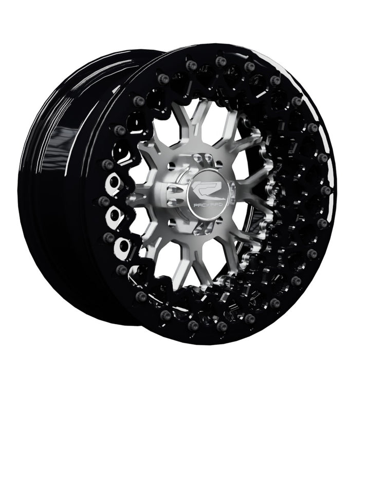 Wishbone - FF Forged Beadlock - Silver 4x110 - 15x7 | 4x110 / Gloss Black V.2 / No