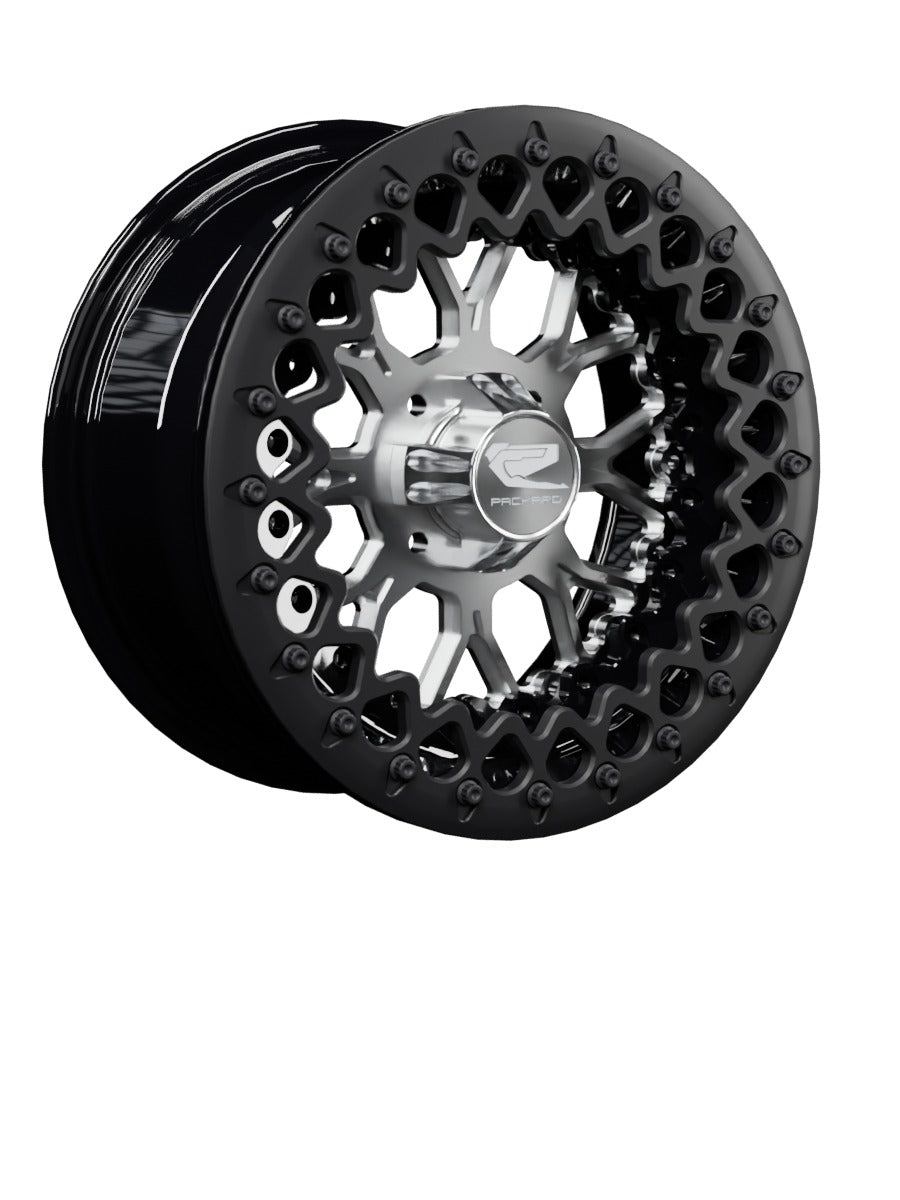 Wishbone - FF Forged Beadlock - Silver 4x110 - 15x7 | 4x110 / Satin Black V.2 / Yes