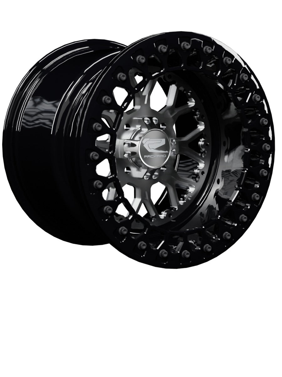 Wishbone - FF Forged Beadlock - Silver 4x110 - 15x11 | 4x110 / Gloss Black V.3 / No