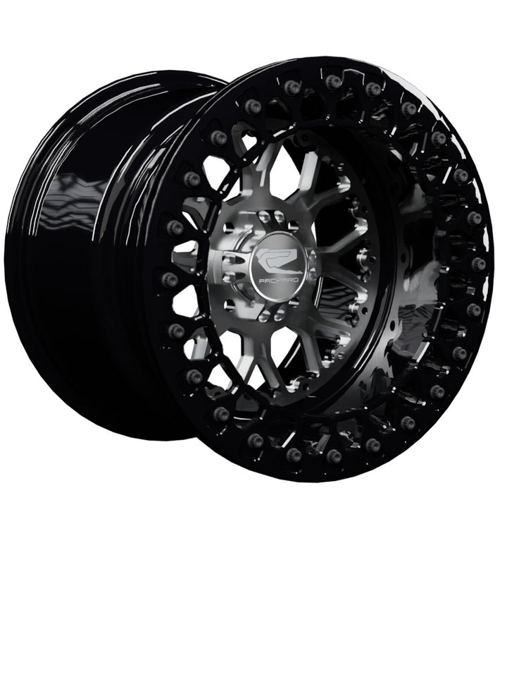 Wishbone - FF Forged Beadlock - Silver 4x110 - 15x11 | 4x110 / Gloss Black V.3 / No