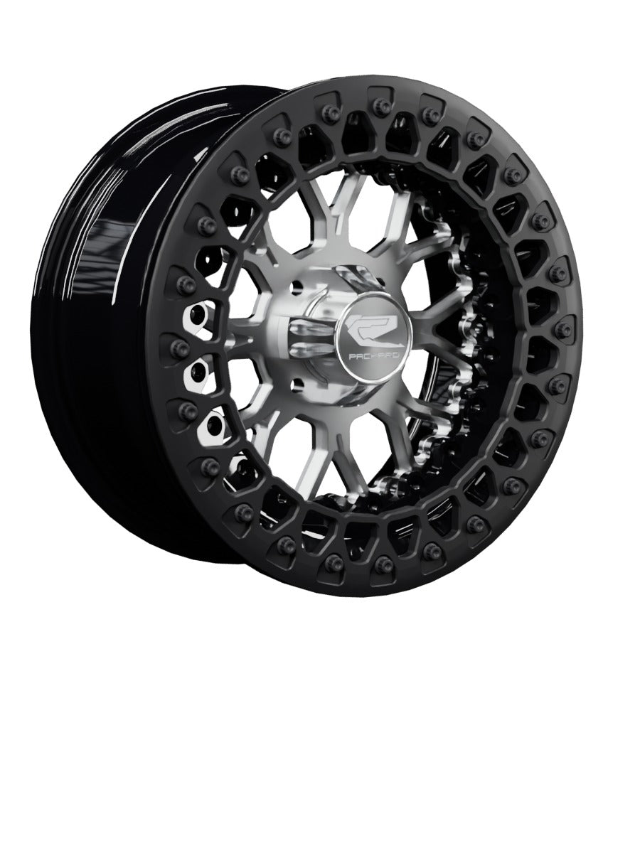 Wishbone - FF Forged Beadlock - Silver 4x110 - 15x7 | 4x110 / Satin Black V.3 / Yes