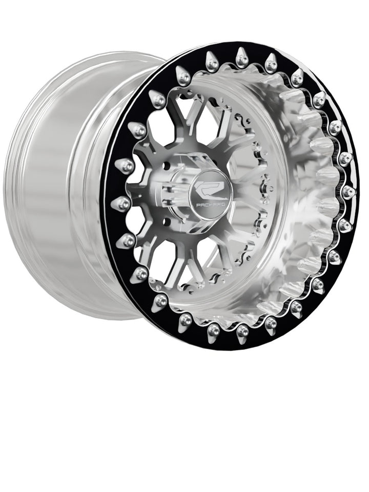Wishbone - FF Forged Polished Beadlock - Silver 4x110 - 15x11 | 4x110 / Contrast Machined V.1 / Yes