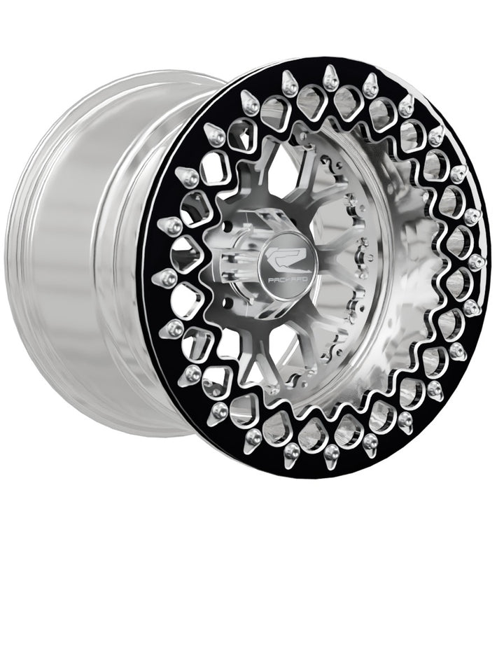 Wishbone - FF Forged Polished Beadlock - Silver 4x110 - 15x11 | 4x110 / Contrast Machined V.2 / Yes