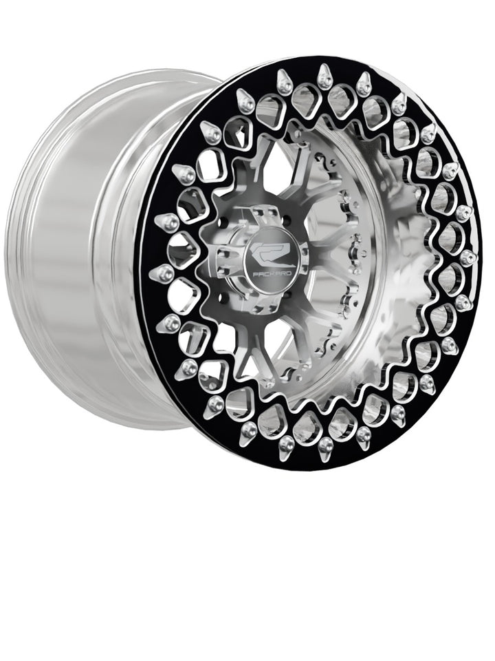 Wishbone - FF Forged Polished Beadlock - Silver 4x110 - 15x11 | 4x110 / Contrast Machined V.2 / No