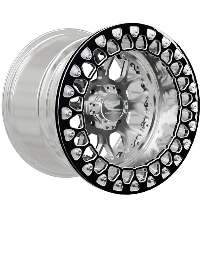 Wishbone - FF Forged Polished Beadlock - Silver 4x110 - 15x11 | 4x110 / Contrast Machined V.3 / No