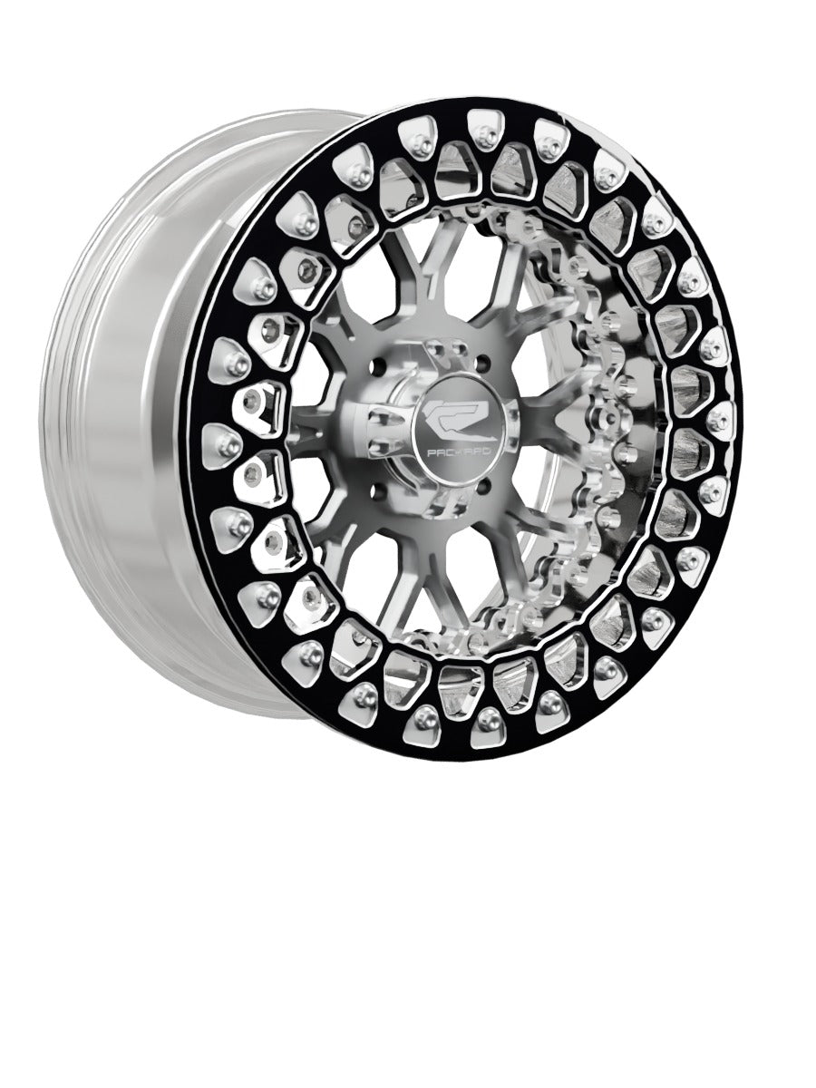 Wishbone - FF Forged Polished Beadlock - Silver 4x110 - 15x7 | 4x110 / Contrast Machined V.3 / No