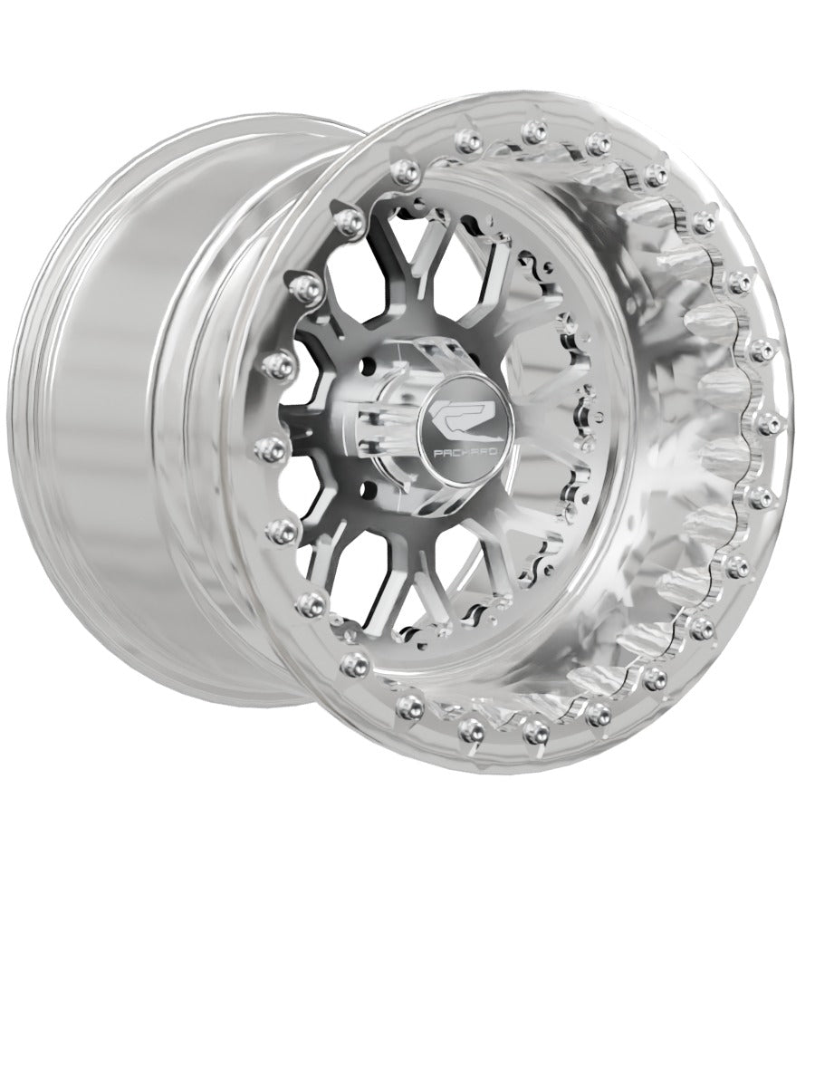 Wishbone - FF Forged Polished Beadlock - Silver 4x110 - 15x11 | 4x110 / Polished V.1 / Yes
